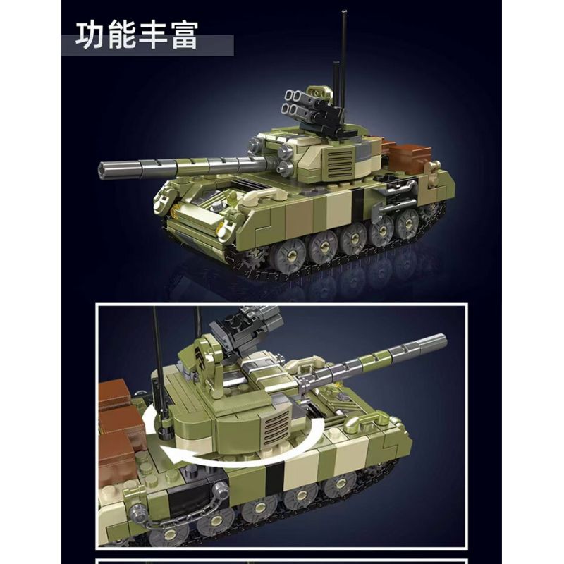 MouldKing 24073 Mould King 24073 TRẠI NGHỈ XE TĂNG T-72B3 bộ đồ chơi xếp lắp ráp ghép mô hình Military Army T-72B3 TANK REST CAMP Quân Sự Bộ Đội 513 khối