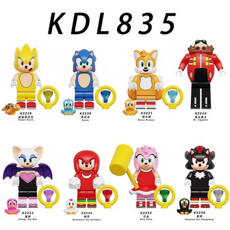 KDL 835 K2229 2229 K2230 2230 K2231 2231 K2232 2232 K2233 2233 K2234 2234 K2235 2235 K2236 2236 SONIC THE HEDGEHOG MINIFIGURES 8 LOẠI bộ đồ chơi xếp lắp ráp ghép mô hình Movie & Game Phim Và Trò Chơi