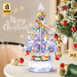 CO-CREATION JKC7411 7411 HỘP NHẠC GIÁNG SINH bộ đồ chơi xếp lắp ráp ghép mô hình Creator Sáng Tạo 738 khối