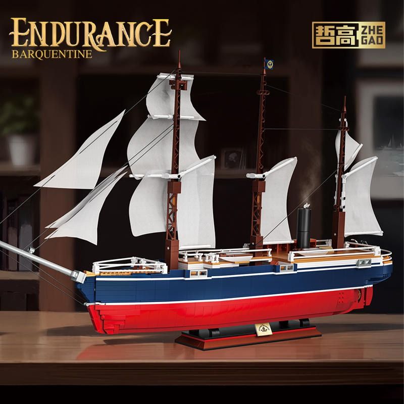 ZHEGAO 653008 TÀU THUYỀN HƠI NƯỚC BỀN BỈ bộ đồ chơi xếp lắp ráp ghép mô hình Creator Sáng Tạo 1687 khối