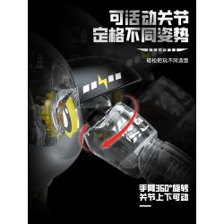 FEMIBOX S48009 48009 ÁO GIÁP SẮT MECHA CÁ MẬP NHÌN XUYÊN THẤU bộ đồ chơi xếp lắp ráp ghép mô hình Movie & Game Phim Và Trò Chơi 652 khối