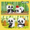 JIESTAR 59094 6 GẤU TRÚC bộ đồ chơi xếp lắp ráp ghép mô hình Creator Sáng Tạo 840 khối