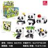 JIESTAR 59094 6 GẤU TRÚC bộ đồ chơi xếp lắp ráp ghép mô hình Creator Sáng Tạo 840 khối