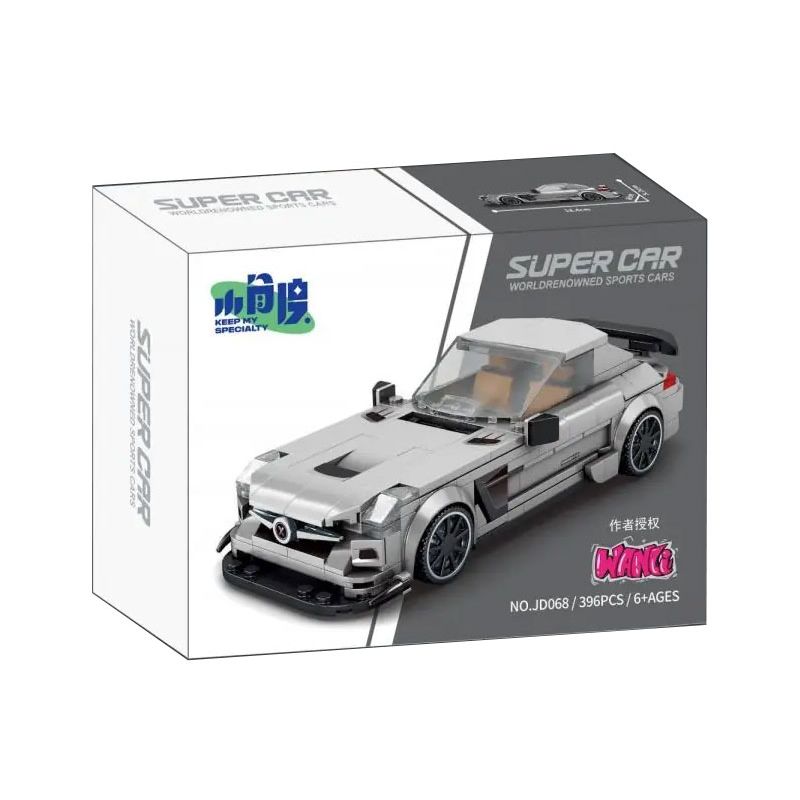 JIESTAR JD068 XE THỂ THAO MÀU XÁM bộ đồ chơi xếp lắp ráp ghép mô hình Speed Champions Racing Cars Đua Xe Công Thức 396 khối