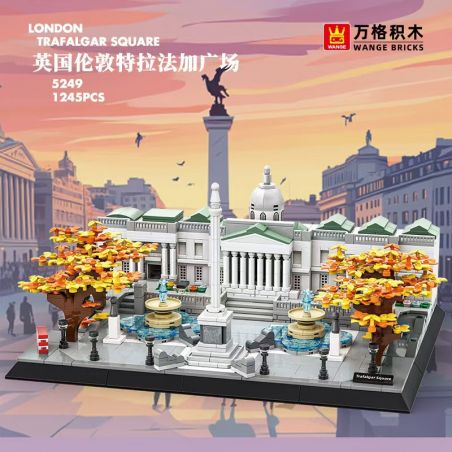 WANGE LIGAO DR.LUCK 5249 QUẢNG TRƯỜNG TRAFALGAR ANH bộ đồ chơi xếp lắp ráp ghép mô hình Architecture Công Trình Kiến Trúc 1245 khối