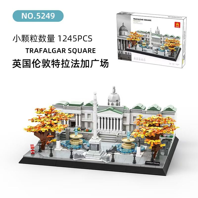 WANGE LIGAO DR.LUCK 5249 QUẢNG TRƯỜNG TRAFALGAR ANH bộ đồ chơi xếp lắp ráp ghép mô hình Architecture Công Trình Kiến Trúc 1245 khối