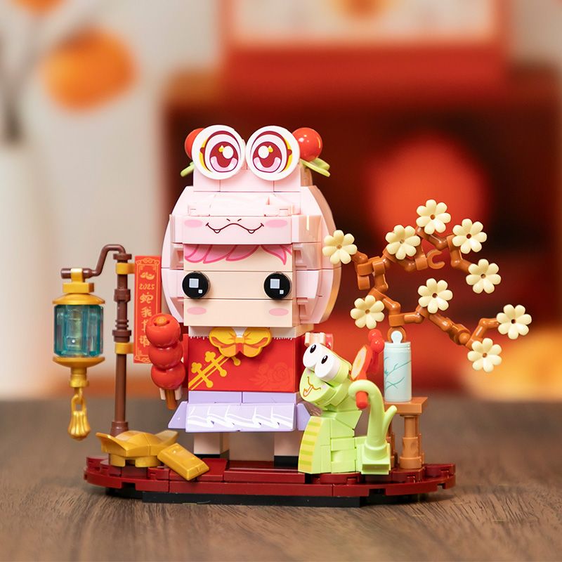 PANTASY 99006 RẮN NĂM FANGFU SNAKE LITTLE FRESH AND ZODIAC SMART LIMITED bộ đồ chơi xếp lắp ráp ghép mô hình Creator SNAKE BUDDY Sáng Tạo 300 khối