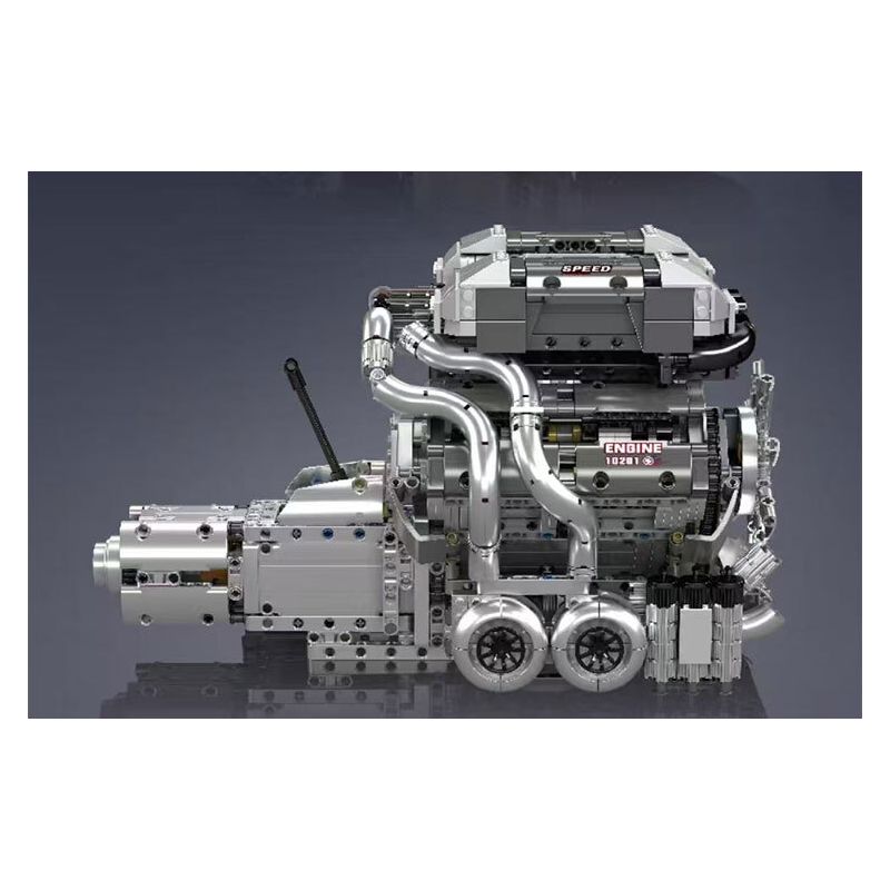 MouldKing 10201 Mould King 10201 BUG ĐỘNG CƠ VÀ HỘP SỐ SIÊU XE W16 bộ đồ chơi xếp lắp ráp ghép mô hình Technic BUG SUPERCAR W16 ENGINE + TRANSMISSION Kỹ Thuật Công Nghệ Cao Mô Hình Phương Tiện 2024 khối