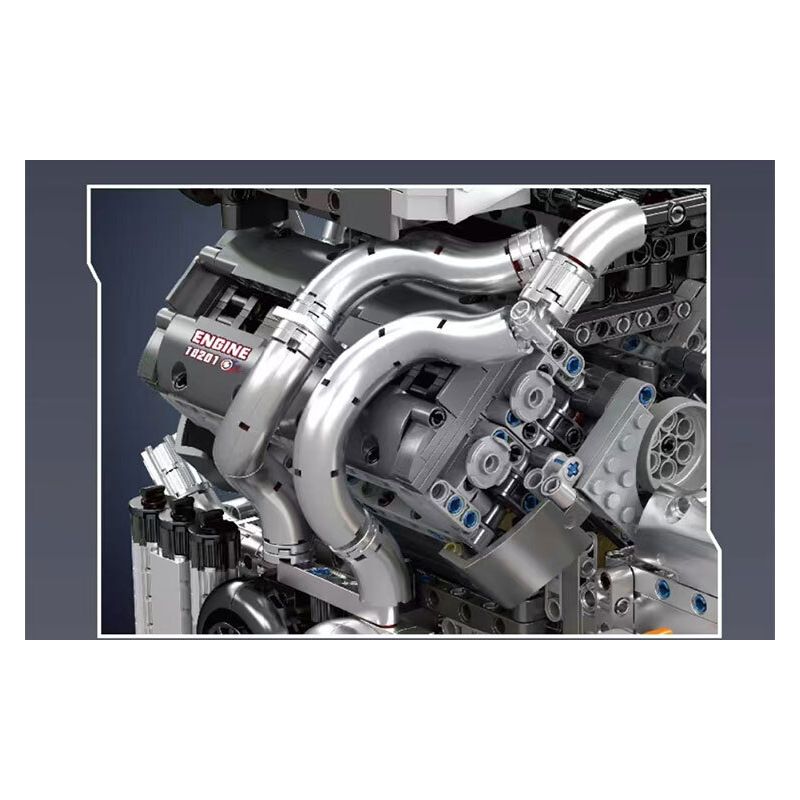 MouldKing 10201 Mould King 10201 BUG ĐỘNG CƠ VÀ HỘP SỐ SIÊU XE W16 bộ đồ chơi xếp lắp ráp ghép mô hình Technic BUG SUPERCAR W16 ENGINE + TRANSMISSION Kỹ Thuật Công Nghệ Cao Mô Hình Phương Tiện 2024 khối