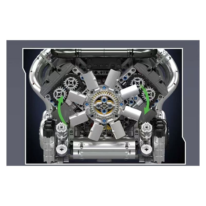 MouldKing 10201 Mould King 10201 BUG ĐỘNG CƠ VÀ HỘP SỐ SIÊU XE W16 bộ đồ chơi xếp lắp ráp ghép mô hình Technic BUG SUPERCAR W16 ENGINE + TRANSMISSION Kỹ Thuật Công Nghệ Cao Mô Hình Phương Tiện 2024 khối