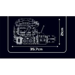 MouldKing 10201 Mould King 10201 BUG ĐỘNG CƠ VÀ HỘP SỐ SIÊU XE W16 bộ đồ chơi xếp lắp ráp ghép mô hình Technic BUG SUPERCAR W16 ENGINE + TRANSMISSION Kỹ Thuật Công Nghệ Cao Mô Hình Phương Tiện 2024 khối