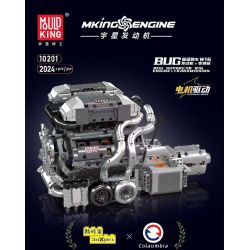 MouldKing 10201 Mould King 10201 BUG ĐỘNG CƠ VÀ HỘP SỐ SIÊU XE W16 bộ đồ chơi xếp lắp ráp ghép mô hình Technic BUG SUPERCAR W16 ENGINE + TRANSMISSION Kỹ Thuật Công Nghệ Cao Mô Hình Phương Tiện 2024 khối