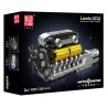 MouldKing 10202 Mould King 10202 LAMBO SUPER SPORTS CAR V12 ENGINE GEARBOX bộ đồ chơi xếp lắp ráp ghép mô hình Technic LAMBO SUPERCAR V12 ENGINE + TRANSMISSION Kỹ Thuật Công Nghệ Cao Mô Hình Phương Tiện 1260 khối