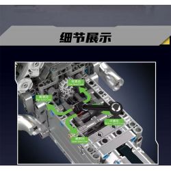 MouldKing 10202 Mould King 10202 LAMBO SUPER SPORTS CAR V12 ENGINE GEARBOX bộ đồ chơi xếp lắp ráp ghép mô hình Technic LAMBO SUPERCAR V12 ENGINE + TRANSMISSION Kỹ Thuật Công Nghệ Cao Mô Hình Phương Tiện 1260 khối