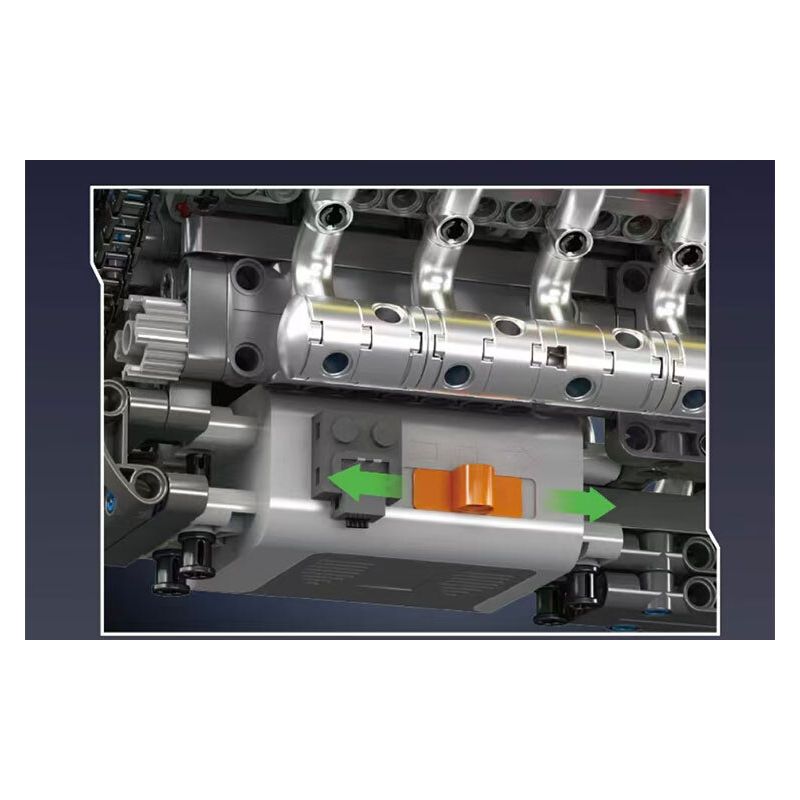 MouldKing 10202 Mould King 10202 LAMBO SUPER SPORTS CAR V12 ENGINE GEARBOX bộ đồ chơi xếp lắp ráp ghép mô hình Technic LAMBO SUPERCAR V12 ENGINE + TRANSMISSION Kỹ Thuật Công Nghệ Cao Mô Hình Phương Tiện 1260 khối