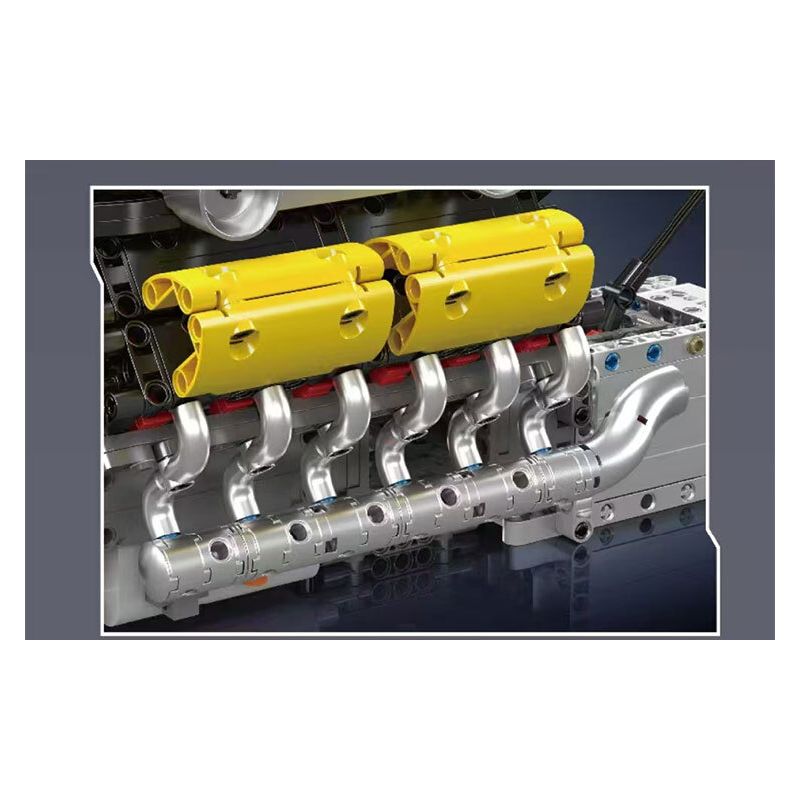 MouldKing 10202 Mould King 10202 LAMBO SUPER SPORTS CAR V12 ENGINE GEARBOX bộ đồ chơi xếp lắp ráp ghép mô hình Technic LAMBO SUPERCAR V12 ENGINE + TRANSMISSION Kỹ Thuật Công Nghệ Cao Mô Hình Phương Tiện 1260 khối