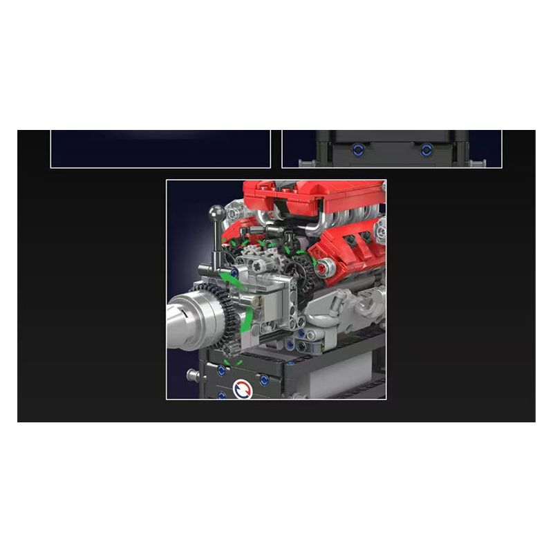 MouldKing 10204 Mould King 10204 ĐỘNG CƠ XE THỂ THAO FE bộ đồ chơi xếp lắp ráp ghép mô hình Technic FE SPORTS CAR V8 ENGINE Kỹ Thuật Công Nghệ Cao Mô Hình Phương Tiện 750 khối