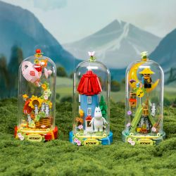 PANTASY 87202 MUMING QI REALM THUNG LŨNG MÙA XUÂN ZHIMING bộ đồ chơi xếp lắp ráp ghép mô hình MOOMIN 300 khối