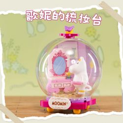 PANTASY 87208 MUMING CHUYỂN VÙNG BÀN TRANG ĐIỂM CỦA GOY bộ đồ chơi xếp lắp ráp ghép mô hình MOOMIN 300 khối
