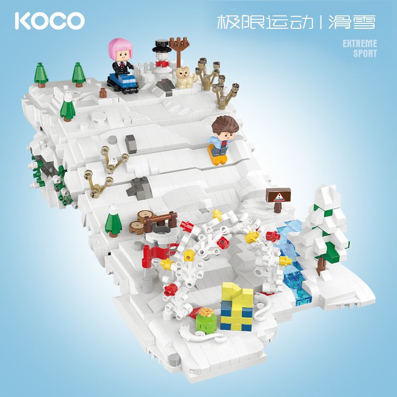 KOCO 04040 TRƯỢT TUYẾT THỂ THAO MẠO HIỂM bộ đồ chơi xếp lắp ráp ghép mô hình 1852 khối