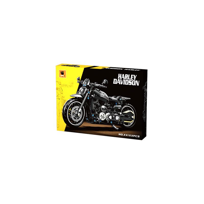  LEIMAO H1127 Xếp hình lắp ráp ghép mô hình Xe máy Harley Davidson Dark Rider