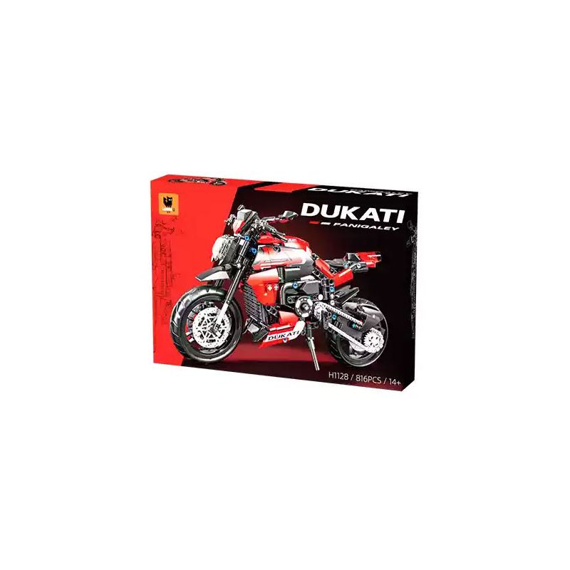  LEIMAO H1128 Xếp hình lắp ráp ghép mô hình Xe máy Ducati V4S