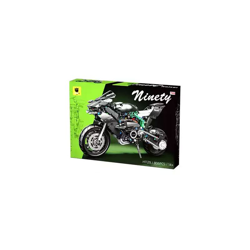  LEIMAO H1129 Xếp hình lắp ráp ghép mô hình Xe máy Kawasaki H2