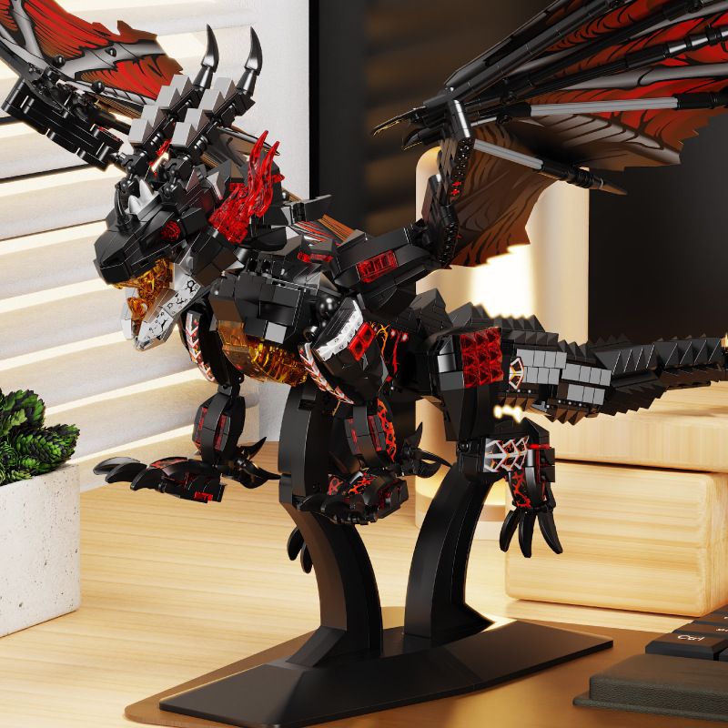  Happy 68257 Xếp hình lắp ráp ghép mô hình Warcraft: Naisa Fire Dragon Fire Dragon Nazario