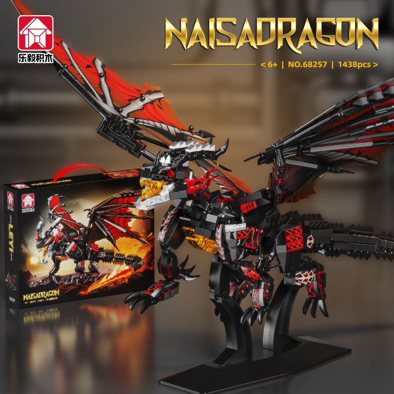 LE YI 68257 WARCRAFT NAISA FIRE DRAGON NAZARIO bộ đồ chơi xếp lắp ráp ghép mô hình Movie & Game Phim Và Trò Chơi 1438 khối