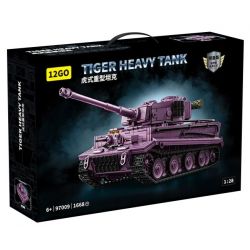 12GO 97008 97009 TIGER NẶNG tỷ lệ 1:28 bộ đồ chơi xếp lắp ráp ghép mô hình Military Army Quân Sự Bộ Đội 1668 khối