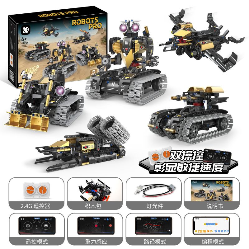 KAIYU KeeYee World K96185 Xếp hình lắp ráp ghép mô hình Robot lập trình quân sự KAIYU KeeYee World K96185 Xếp hình lắp ráp ghép mô hình Robot lập trình quân sự