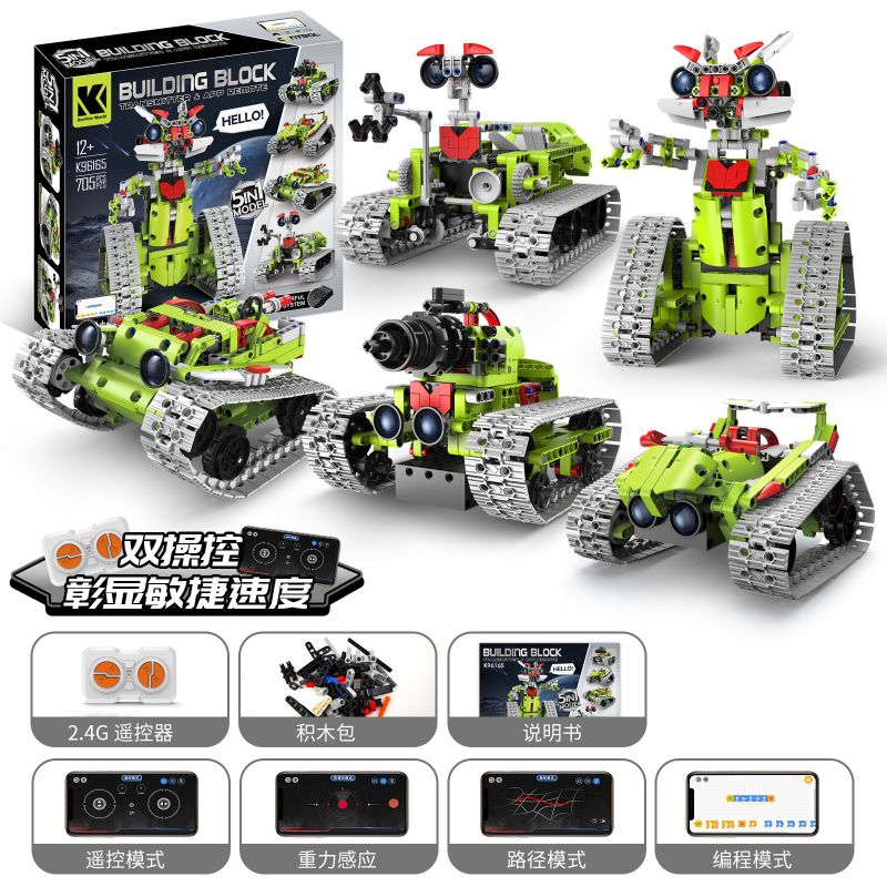 KAIYU KeeYee World K96165 Xếp hình lắp ráp ghép mô hình 5 -in -One một robot mặt trăng KAIYU KeeYee World K96165 Xếp hình lắp ráp ghép mô hình 5 -in -One một robot mặt trăng