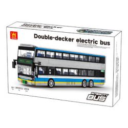 WANGE LIGAO DR.LUCK 4974 XE BUÝT HAI TẦNG bộ đồ chơi xếp lắp ráp ghép mô hình City DOUBLE-DECKER ELECTRIC BUS Thành Phố 491 khối