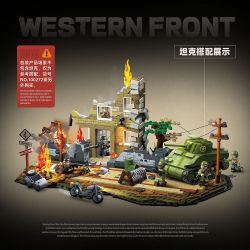 QuanGuan 100280 Quan Guan 100280 TRẬN CHIẾN CÁC THÀNH PHỐ MẶT PHÍA TÂY bộ đồ chơi xếp lắp ráp ghép mô hình Military Army Quân Sự Bộ Đội 1145 khối