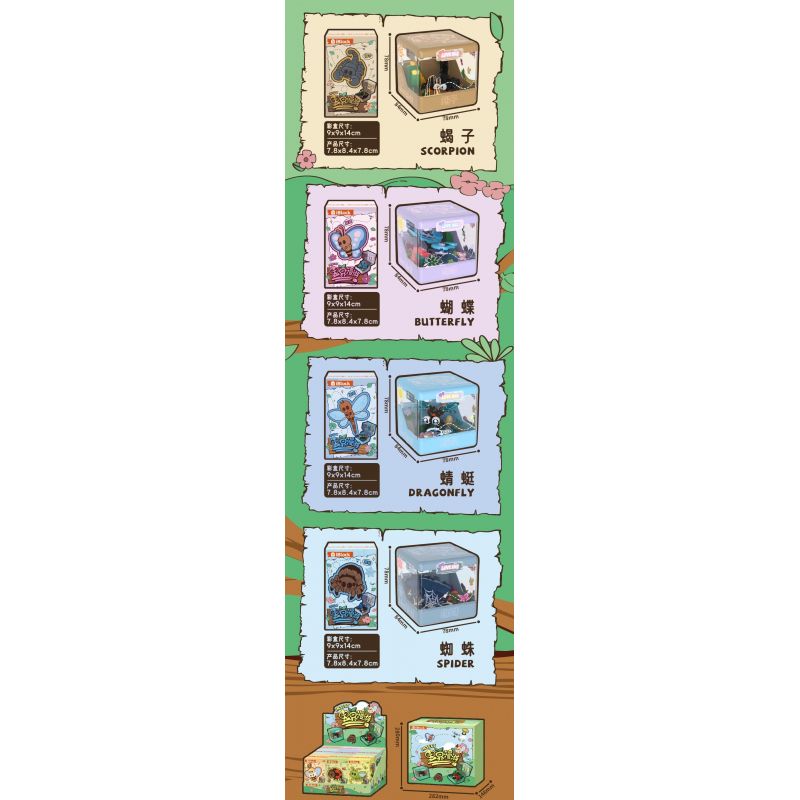 IBLOCK IB2202-1 2202-1 THẾ GIỚI CÔN TRÙNG NÀNG TIÊN MỘT SỪNG bộ đồ chơi xếp lắp ráp ghép mô hình BEETLE