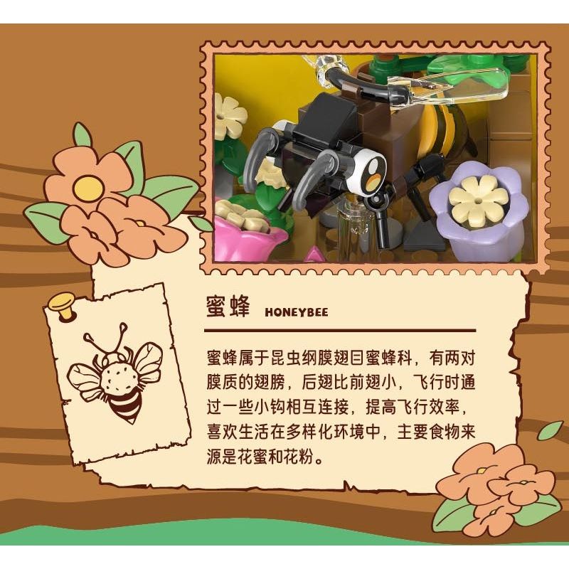 IBLOCK IB2202-9 2202-9 WORM TRONG NGÀNH CÔNG NGHIỆP TRÙNG BEE bộ đồ chơi xếp lắp ráp ghép mô hình HONEYBEE