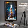 BEAUTY AND 23021 BỨC TRANH TƯỜNG TÊN LỬA KHÔNG GIAN bộ đồ chơi xếp lắp ráp ghép mô hình Arts & Crafts ROCKET MURAL 1288 khối