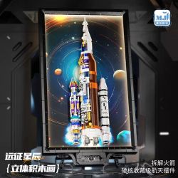 BEAUTY AND 23021 BỨC TRANH TƯỜNG TÊN LỬA KHÔNG GIAN bộ đồ chơi xếp lắp ráp ghép mô hình Arts & Crafts ROCKET MURAL 1288 khối