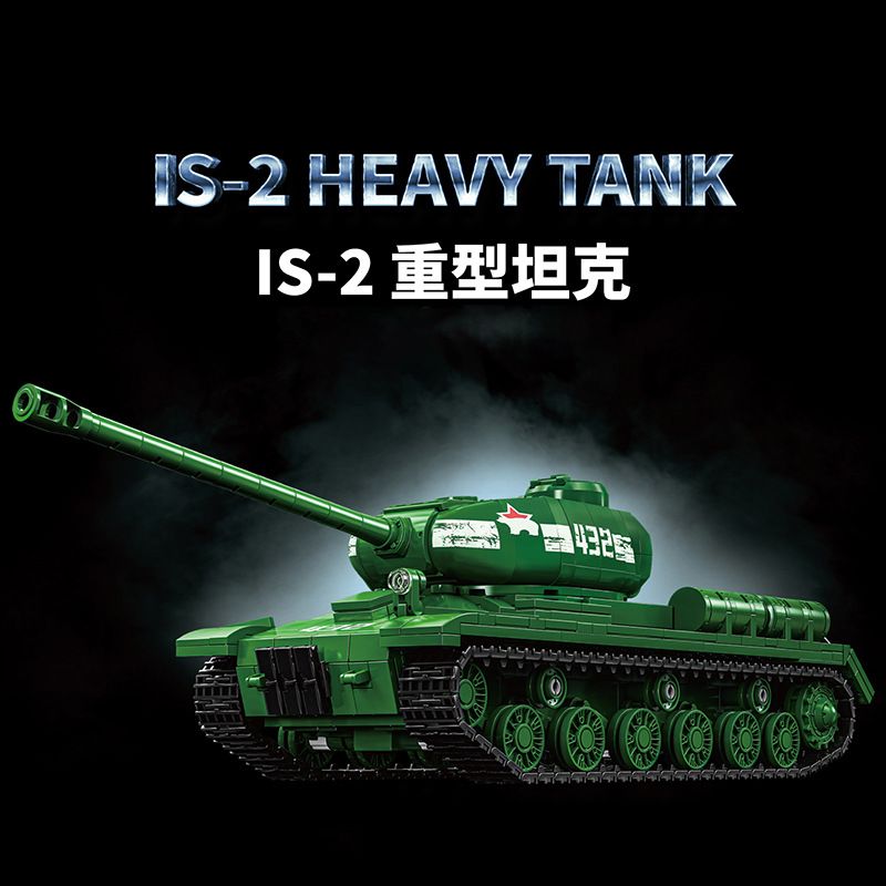  12GO 97006 IS-2 Heavy Tank Xếp hình lắp ráp ghép mô hình Xe tăng hạng nặng IS-2 1:28