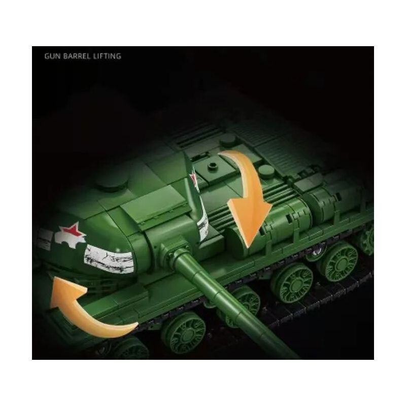 12GO 97006 XE TĂNG HẠNG NẶNG IS-2 1:28 tỷ lệ 1:28 bộ đồ chơi xếp lắp ráp ghép mô hình Military Army IS-2 HEAVY TANK Quân Sự Bộ Đội 1402 khối