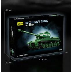 12GO 97006 XE TĂNG HẠNG NẶNG IS-2 1:28 tỷ lệ 1:28 bộ đồ chơi xếp lắp ráp ghép mô hình Military Army IS-2 HEAVY TANK Quân Sự Bộ Đội 1402 khối