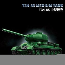 12GO 97007 T34-85 MEDIUM TANK 1:28 tỷ lệ 1:28 bộ đồ chơi xếp lắp ráp ghép mô hình Military Army Quân Sự Bộ Đội 1263 khối
