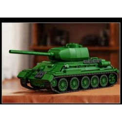 12GO 97007 T34-85 MEDIUM TANK 1:28 tỷ lệ 1:28 bộ đồ chơi xếp lắp ráp ghép mô hình Military Army Quân Sự Bộ Đội 1263 khối