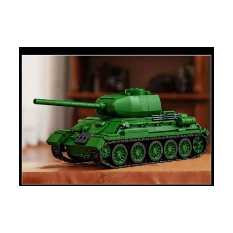 12GO 97007 T34-85 MEDIUM TANK 1:28 tỷ lệ 1:28 bộ đồ chơi xếp lắp ráp ghép mô hình Military Army Quân Sự Bộ Đội 1263 khối