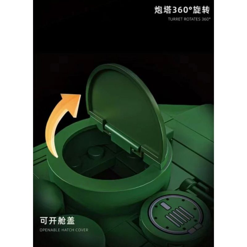 12GO 97007 T34-85 MEDIUM TANK 1:28 tỷ lệ 1:28 bộ đồ chơi xếp lắp ráp ghép mô hình Military Army Quân Sự Bộ Đội 1263 khối