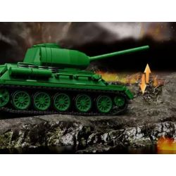 12GO 97007 T34-85 MEDIUM TANK 1:28 tỷ lệ 1:28 bộ đồ chơi xếp lắp ráp ghép mô hình Military Army Quân Sự Bộ Đội 1263 khối
