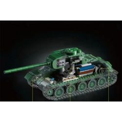 12GO 97007 T34-85 MEDIUM TANK 1:28 tỷ lệ 1:28 bộ đồ chơi xếp lắp ráp ghép mô hình Military Army Quân Sự Bộ Đội 1263 khối