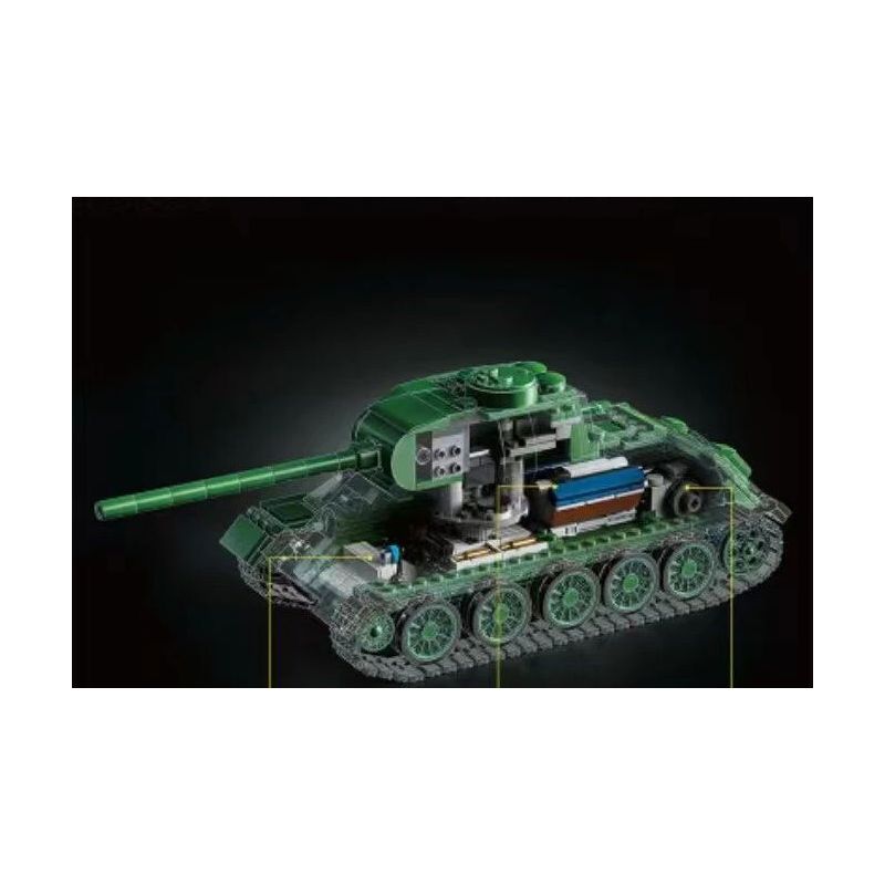 12GO 97007 T34-85 MEDIUM TANK 1:28 tỷ lệ 1:28 bộ đồ chơi xếp lắp ráp ghép mô hình Military Army Quân Sự Bộ Đội 1263 khối