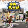 LUMIBRICKS FUNWHOLE F9066 9066 TRẠM XE BUÝT GRAFFITI bộ đồ chơi xếp lắp ráp ghép mô hình Creator STREET FUSION GRAFFITI BUS STOP Sáng Tạo 514 khối