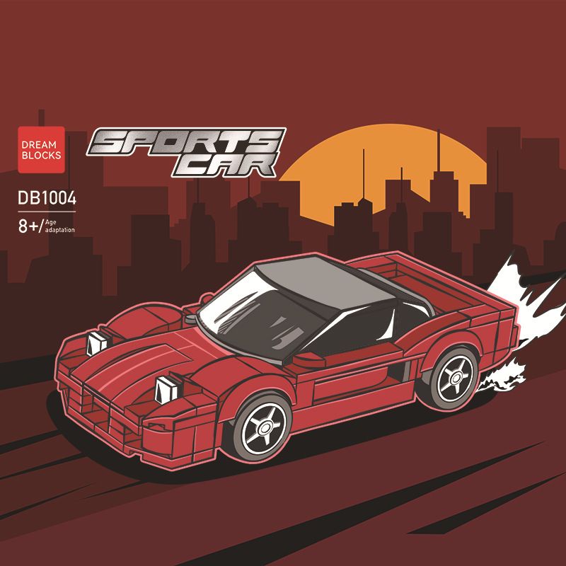 DRAM BLOCKS DB1004 1004 XE THỂ THAO DB1004 bộ đồ chơi xếp lắp ráp ghép mô hình Speed Champions Racing Cars Đua Xe Công Thức